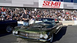 Andy Leach won the 2023 SEMA Battle of the Builders title with his 1960 Buick Invicta Custom X-60. The car took nine years to build at Leach&apos;s Cal Automotive Creations shop.
