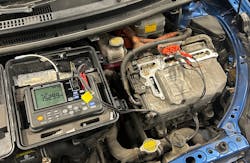 Hioki 3548 showing 152.99 milliohms of U-to-V phase resistances on a 2013 Toyota Prius C. Hioki 3548 showing 152.99 milliohms of U-to-V phase resistances on a 2013 Toyota Prius C.
