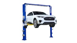 Two-Post Asymmetric Lift with All-Vehicle Lift Arms, No. SPOA1-AV