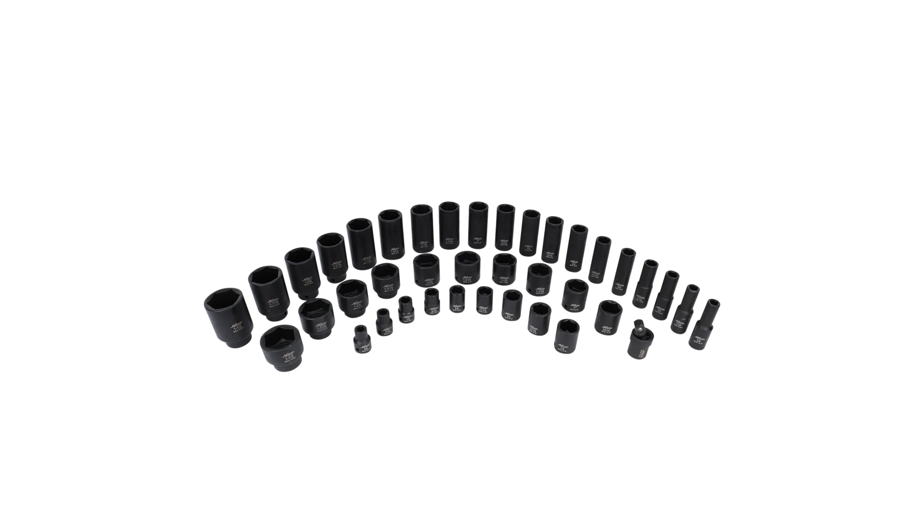 39-pc 1/2 Drive SAE Standard and Deep Socket Set, No. 1300-SS-08