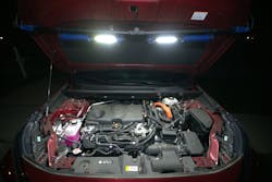 Technicians need a variety of lighting products, like this underhood light from NextLED, to accomplish their repairs each day. Technicians need a variety of lighting products, like this underhood light from NextLED, to accomplish their repairs each day.