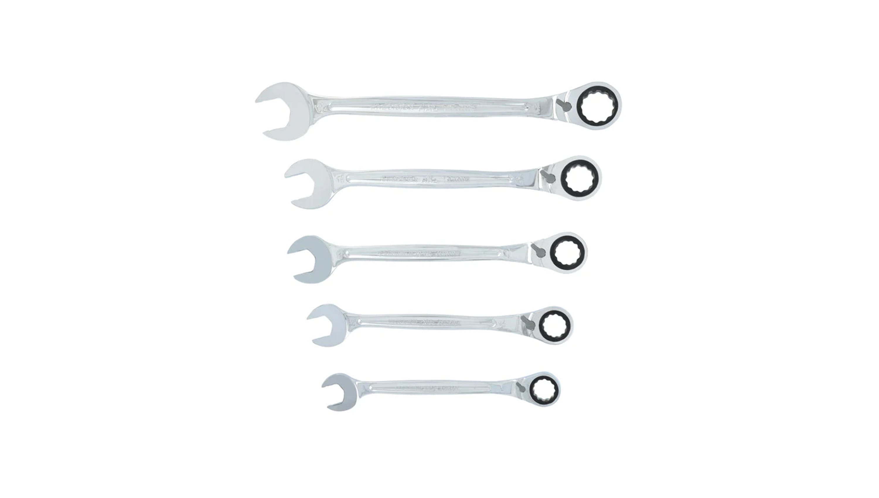5-pc SAE Large Reversible Ratcheting Wrench Set