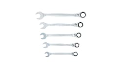 5-pc SAE Large Reversible Ratcheting Wrench Set 5-pc SAE Large Reversible Ratcheting Wrench Set