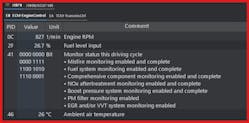 Figure 4 — Silver scan tool PID $41 monitor data Figure 4 — Silver scan tool PID $41 monitor data