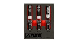 ARES 3-pc Spring Loaded Universal Joint Magnetic Spark Plug Socket Set, No. 11080 