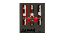 ARES 3-pc Spring Loaded Universal Joint Magnetic Spark Plug Socket Set, No. 11080 ARES 3-pc Spring Loaded Universal Joint Magnetic Spark Plug Socket Set, No. 11080