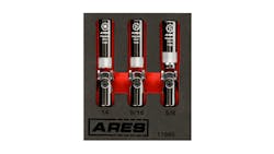 ARES 3-pc Spring Loaded Universal Joint Magnetic Spark Plug Socket Set, No. 11080