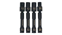 4-pc 3/8' Drive 12-point 5' Pinless Universal ADV Impact Drive Line Socket Set, No. SBUPDL42VA 4-pc 3/8' Drive 12-point 5' Pinless Universal ADV Impact Drive Line Socket Set, No. SBUPDL42VA