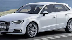 2017-2018 Audi A3 Sportback e-tron Prestige vehicles may exhibit a rattle or shudder noise when pulling away in Drive or Reverse. The noise may be coming from the area between the engine and gearbox.