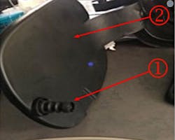1) Tappet. 2) Fuel door 1) Tappet. 2) Fuel door