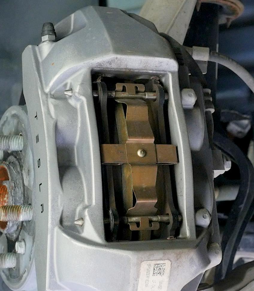 The brakes on a Tesla should be serviced every 12,500 miles or once a year if driven in areas that use road deicers.