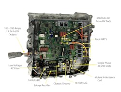 For self-study, examine the DC-DC converter used in the 2004-2009 Toyota Prius. For self-study, examine the DC-DC converter used in the 2004-2009 Toyota Prius.