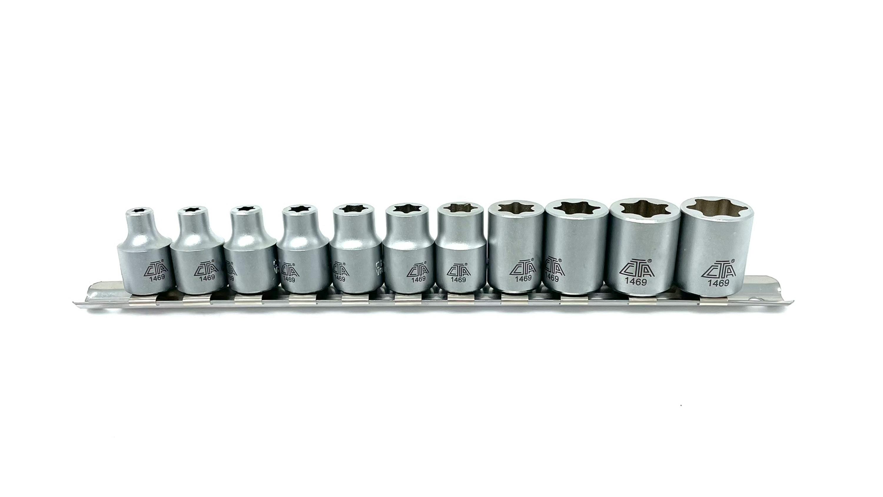 CTA Tools 11-pc Flat-Cut E-&ldquo;Star&rdquo; Socket Set, No. 1469