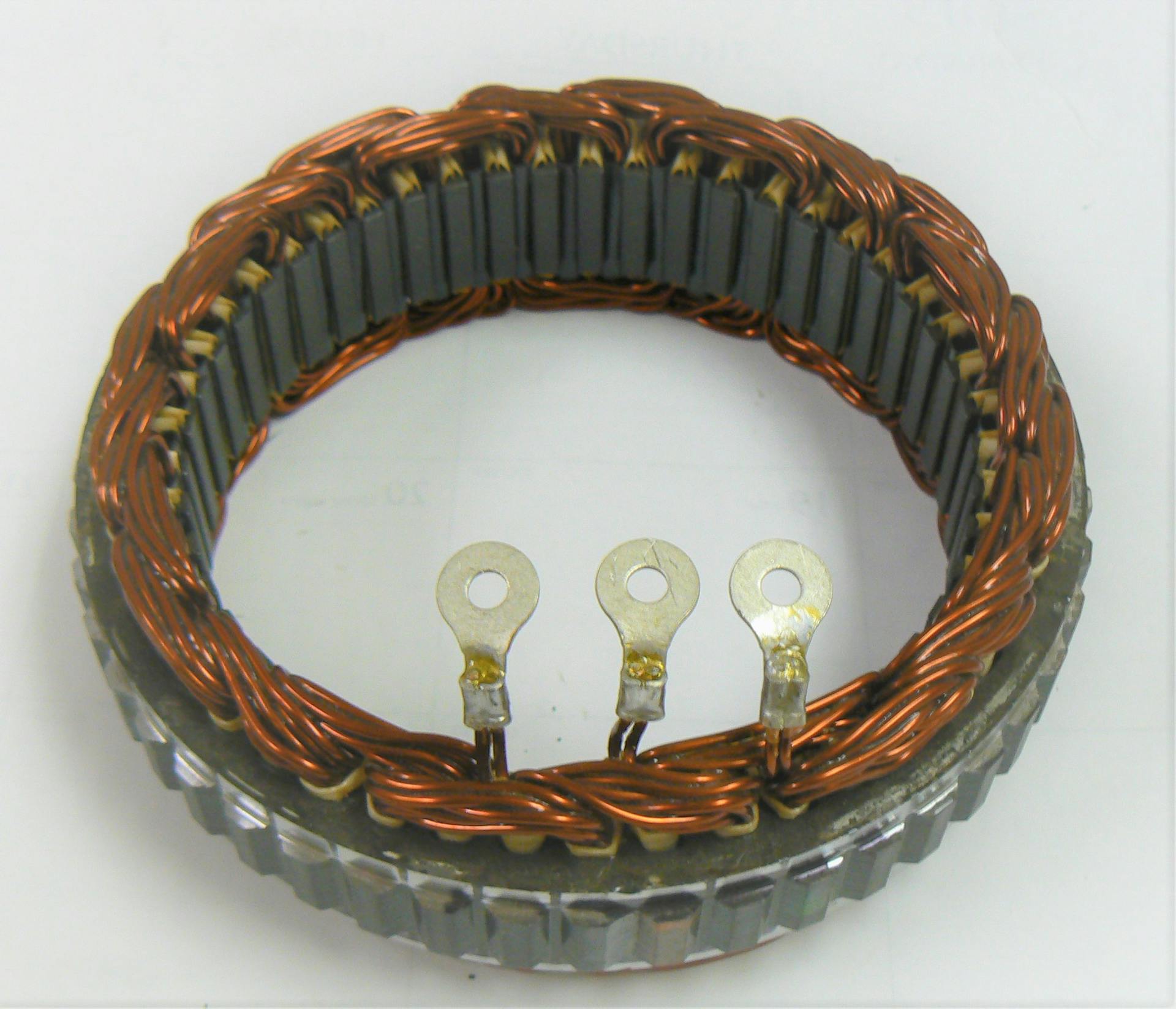 A stator winding removed from a 3-phase motor. (all photos courtesy ACDC)