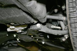 Worn control arm bushings can result in a number of issues, including erratically –changing front wheel angles, a wandering complaint, undercar noises and accelerated tire wear Worn control arm bushings can result in a number of issues, including erratically –changing front wheel angles, a wandering complaint, undercar noises and accelerated tire wear