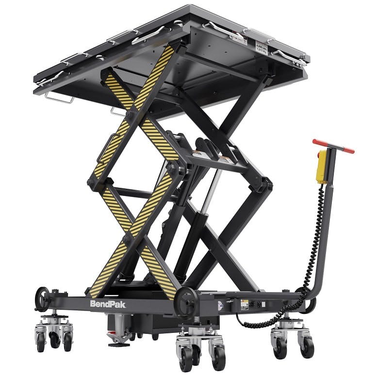 &ldquo;As OEMs roll out more EVs, we&rsquo;ve adapted our EV battery and powertrain lifting system to stay at the forefront of the technology needed to service these cutting-edge vehicles,&rdquo; says Jeff Kritzer, president and CEO, BendPak.