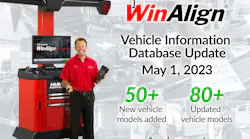 Hunter Engineering Co. has updated its alignment spec database with details for more than 50 new vehicles.