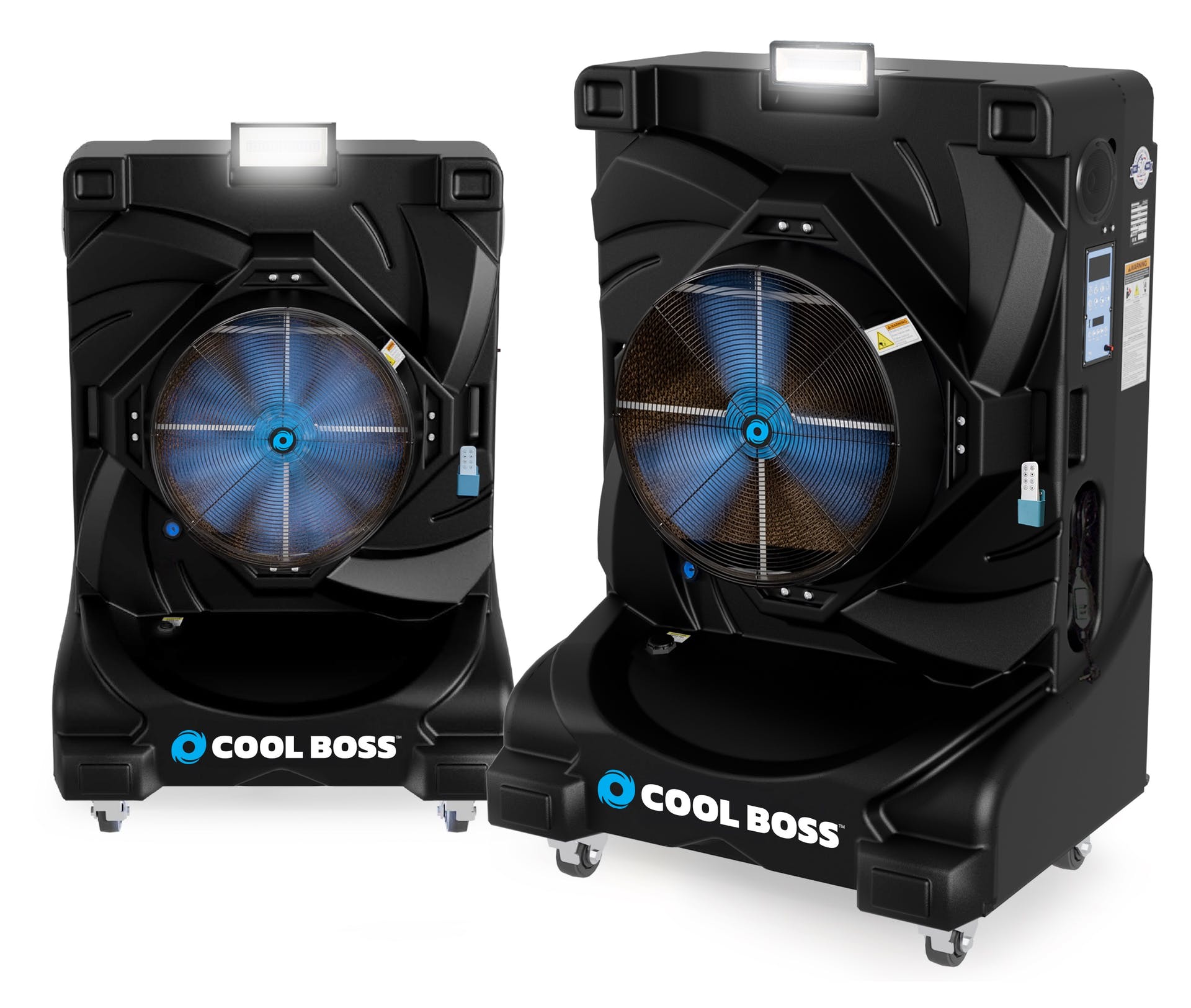 These coolers are the biggest in the Cool Boss lineup and can drop temperatures to 26 degrees Fahrenheit using up to 70% less energy than conventional air conditioning.