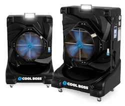 These coolers are the biggest in the Cool Boss lineup and can drop temperatures to 26 degrees Fahrenheit using up to 70% less energy than conventional air conditioning.
