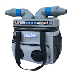 The Coolee CL-240 is equipped with a rechargeable 10,000mAH lithium-ion battery. The Coolee CL-240 is available in blue/gray or camo. The Coolee CL-240 is equipped with a rechargeable 10,000mAH lithium-ion battery. The Coolee CL-240 is available in blue/gray or camo.