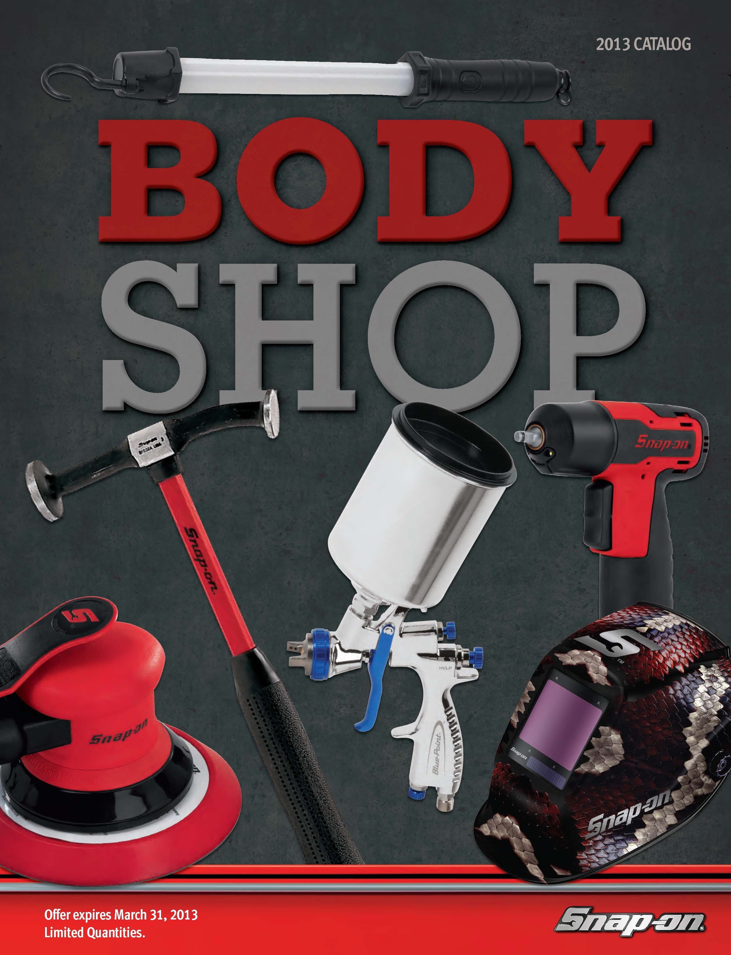 New Snapon Body Shop Catalog offers wide assortment and special