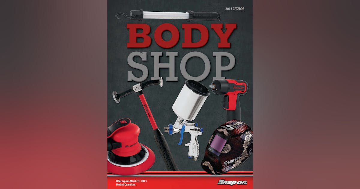 New Snapon Body Shop Catalog offers wide assortment and special