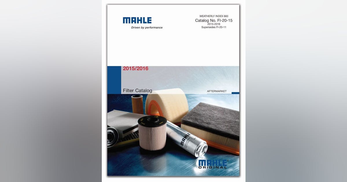 Mahle's new filter catalog covers majority of North American vehicles