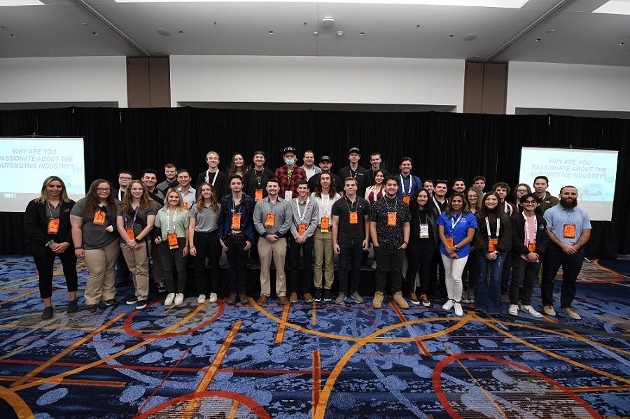 The SEMA Memorial Scholarship Fund offers financial assistance of up to $5,000 to foster future leaders and innovators in the automotive aftermarket industry. Pictured are the 2022 SEMA Scholarship recipients.