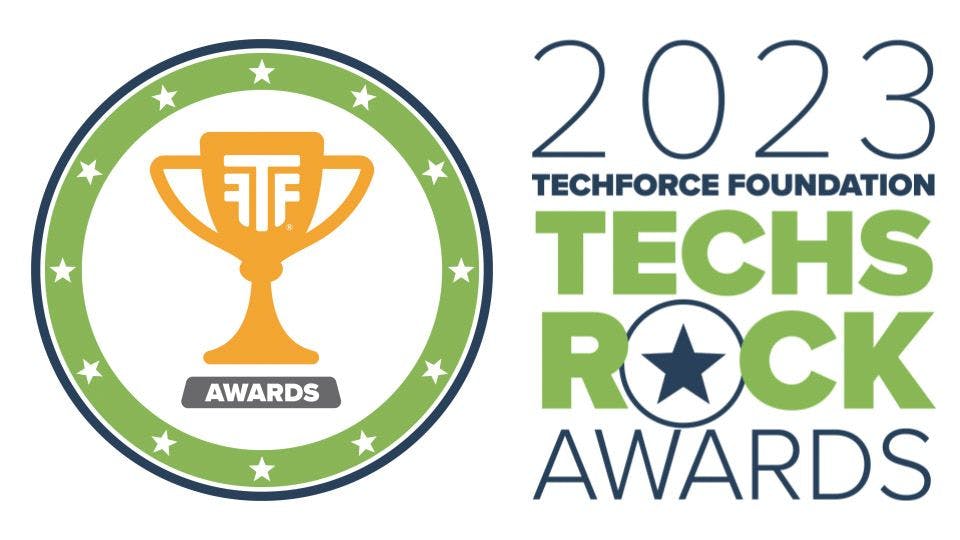 The Techs Rock Awards will accept nominations from May 15 through May 26, 2023, at TechForce.org/TechsRock.