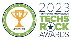 The Techs Rock Awards will accept nominations from May 15 through May 26, 2023, at TechForce.org/TechsRock.