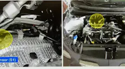 Location of oxygen sensor S1.
