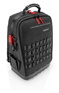 The Modular X18 Backpack can carry up to 33 pounds and features 21 retaining loops, 37 pockets and a removable tool board to help customize packing the supplies. The Modular X18 Backpack can carry up to 33 pounds and features 21 retaining loops, 37 pockets and a removable tool board to help customize packing the supplies.