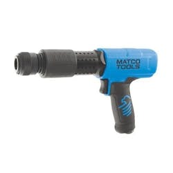 The air hammer has 2,300 BPM and a forward grip to give technicians control and helps to chisel on the work pieces. The hammer also has a rubber dampener to reduce hand fatigue, shock and vibration. The air hammer has 2,300 BPM and a forward grip to give technicians control and helps to chisel on the work pieces. The hammer also has a rubber dampener to reduce hand fatigue, shock and vibration.