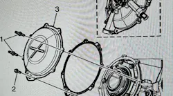 Example of the left side rear axle housing cover assembly.