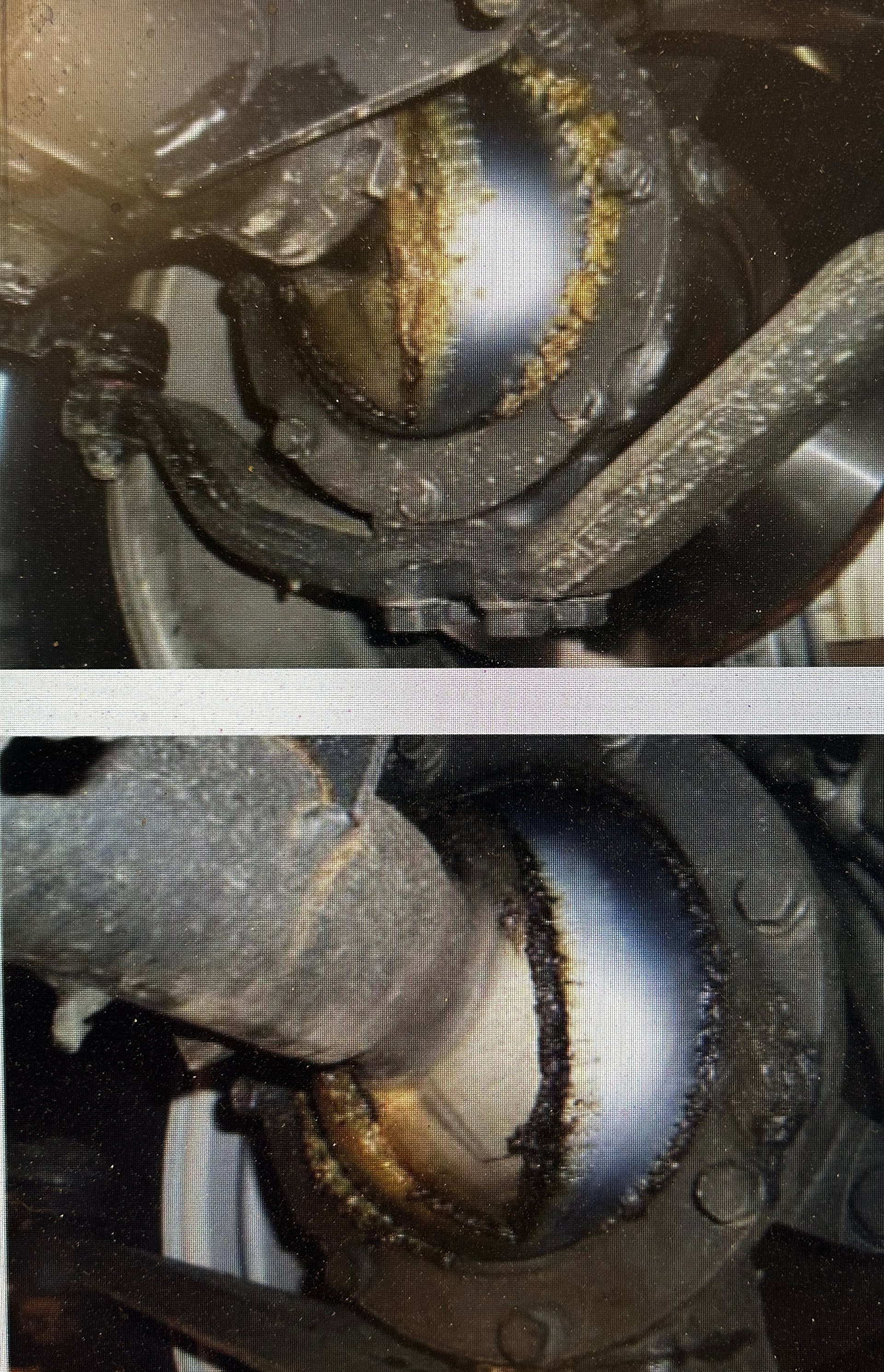 Example of joint balls with too much grease.
