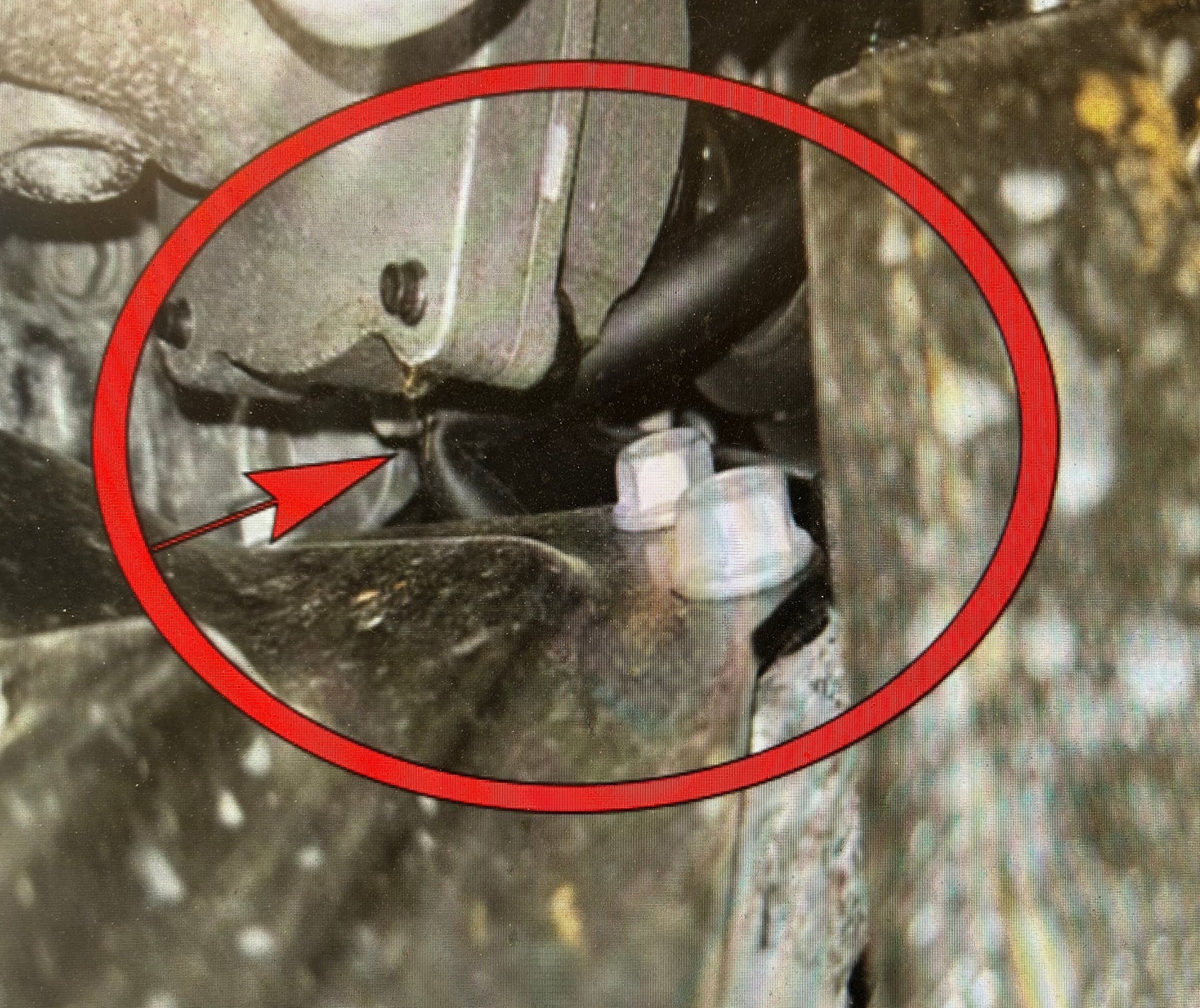 Example of kinked vent hose.