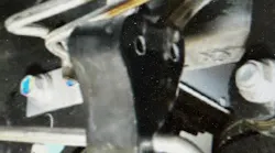 Example of rubber isolator separated from the hanger. Note the smooth hanger legs.