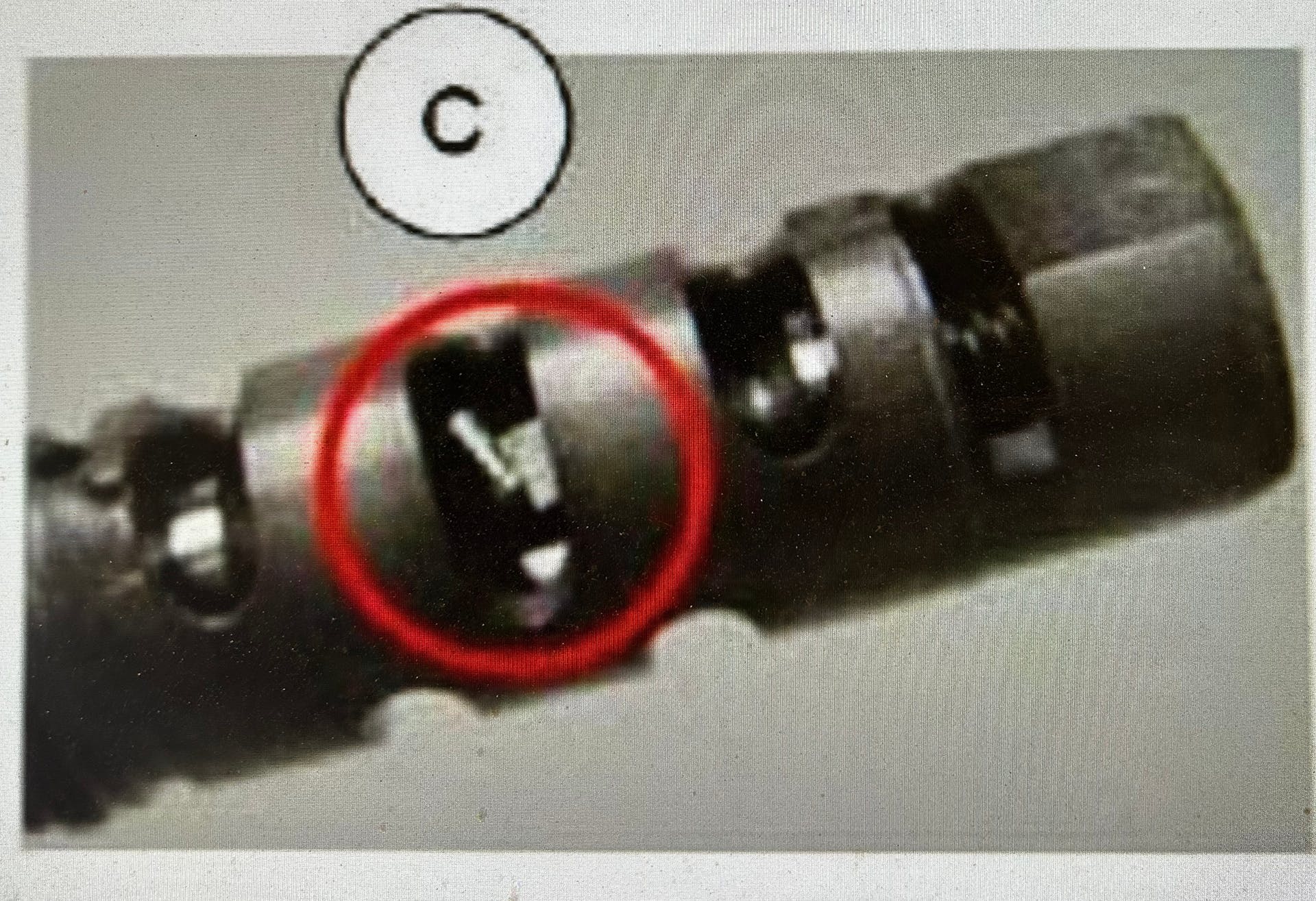 Measuring the resistance between OCV power and signal terminals.