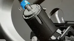 Remove the washer jet hose and pull the washer jet out of its housing.