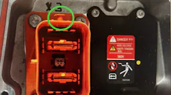 Note the tabs on the X3 connector. If tabs are broken, the entire battery contractor assembly must be replaced.