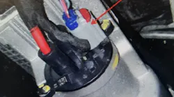 Example of EPS module. Note the gray connector for the torque sensor.