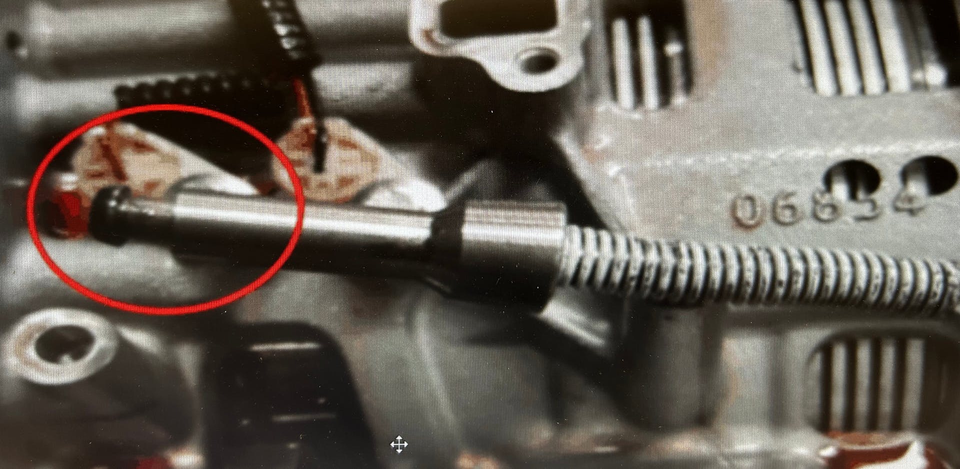 Inspect for a bent rod.