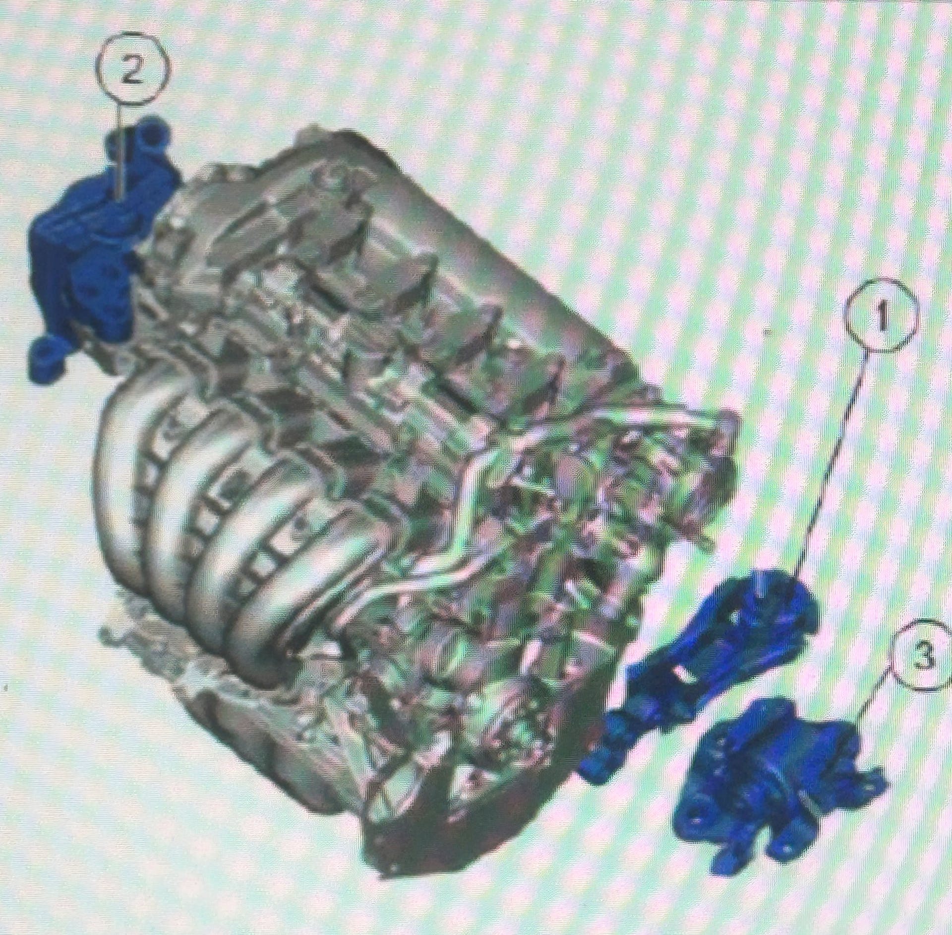 Note the location on engine mount No. 1.