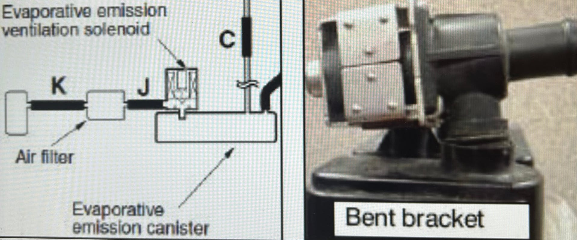 Note the example of a bent solenoid bracket (right).