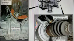 Check areas above the rear differential.