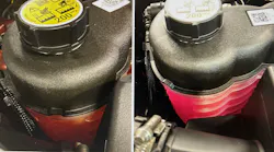 Example of Havoline orange (left) and Freecor red (right).