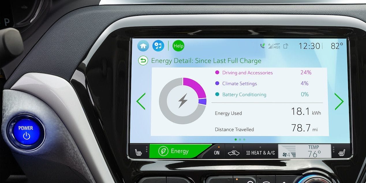 Note the green Energy touch screen button on the left.