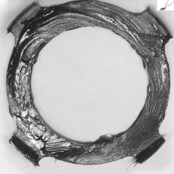 Lightly coat both sides of the anti-ting ring.