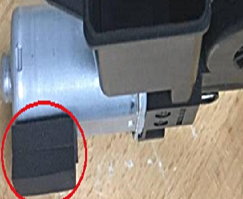 The foam is to be adhered to the inner door panel. This photo merely shows the position of the foam relative to the window motor.