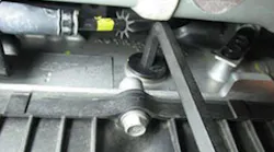 Use an eight-millimeter or 5/16-inch hex wrench to service the fill plug and washer.